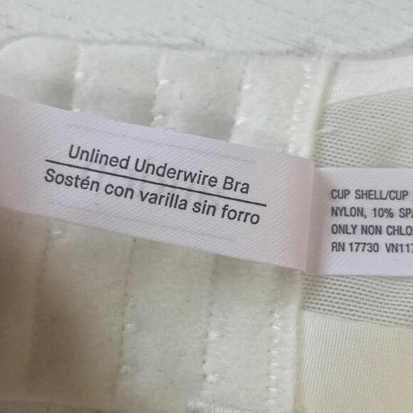 Auden Unlined Underwire Bra 38DDD Cream New Demi Coverage Adjustable - Picture 8 of 13